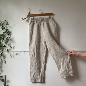 NWT Madewell Natural Linen High-Waisted Pant XS